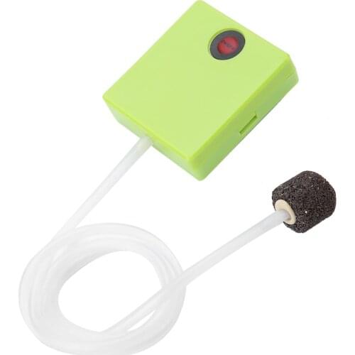 Portable Aquarium Dry Battery Operated Fish Tank Air Pump Aerator Oxygen With Air Stone