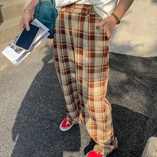 Rimocy Women's Plaid Trousers