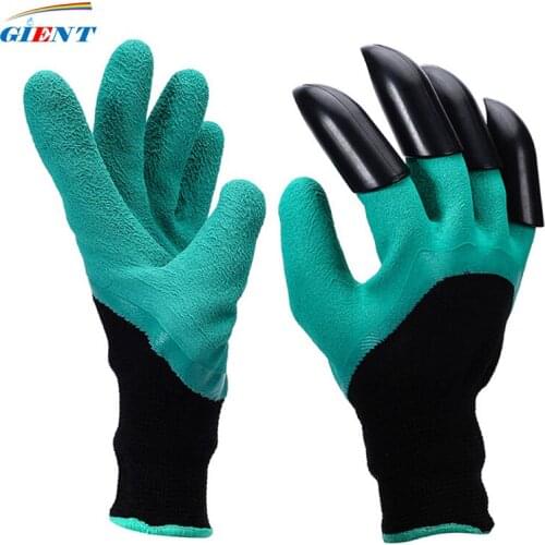 Garden Gloves with Fingertips Claws for Dig Plant Gardening Rose Planting Pruning Gloves Mittens Digging Gloves