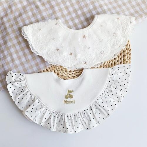 Ins Korean Version Of The New Cotton Baby Bib Baby Saliva Towel Children Saliva Bib 0-2 Years Old Fashion Trend