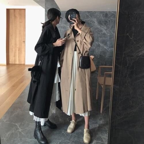 Windbreaker Korean Style Loose Fashion Trench Long Female Coat For Women Length Moda Mujer Plus Size Manteau Femme Hiver Clothes