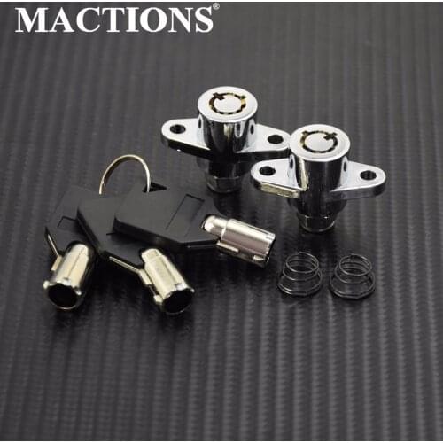 Motorbike Hard Saddlebag Chrome Locks & Black Keys For Harley Touring Road King Street Electra Glide 2014-2017 2018