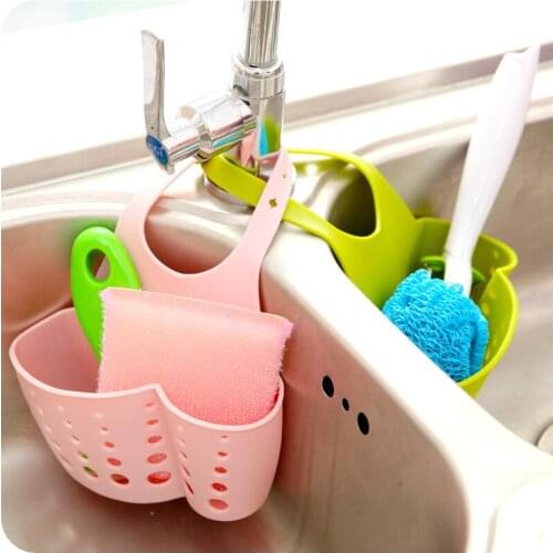 1pc Kitchen Rack Suction Sponge Hanging Drain Bag Sink Holder Soap Holder Sink Drying Rack for Bathroom Storage organizer Tools