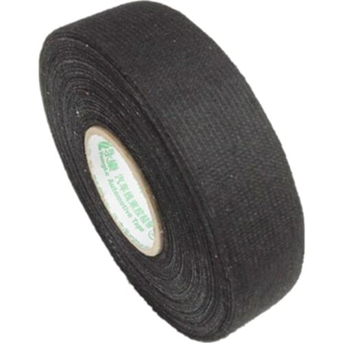 1pc Heat-resistant Wiring Harness Tape Looms Wiring Harness Cloth Fabric Tape Adhesive Cable Protection 19mm x 15M