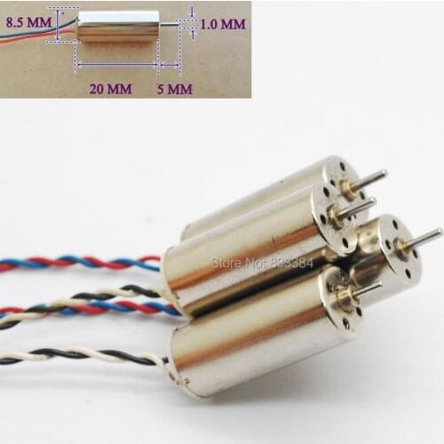 4PCS 8520 strong magnetic DC Coreless motor 3.7V 50000RPM for Hubsan H107C H107D H107L MJX X400 High quality