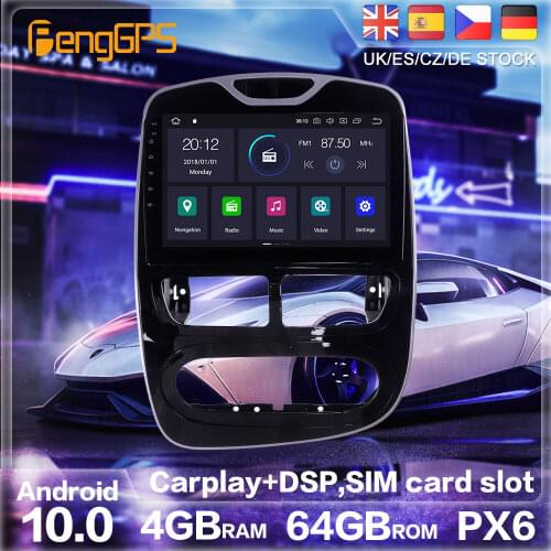 Android 10.0 PX6 Radio Stereo GPS Navigation For Renault Clio 4 2013-2016 Car DVD Player Multimedia Auto Radio Player HeadUnit