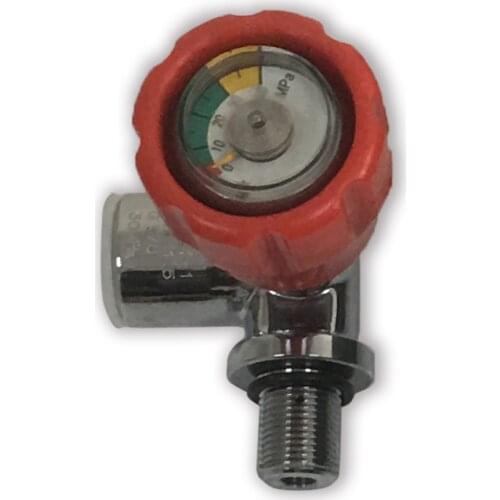 AC911 Compressed Air Tank CO2 Airsoft Fiber Gas Cylinder Red Valve With Big Gauge Made In China Hand Gun Accessories