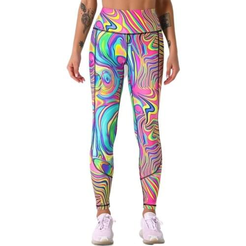 Seamless Print Yoga Pants Women Fitness Leggings Sports Running Leggings Sexy Push Up Gym Wear Elastic Slim High Waist Pants