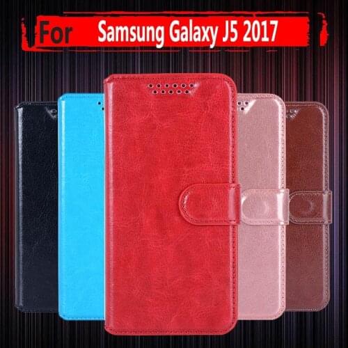 For Samsung J5 2016 Case Leather Flip Case for Samsung Galaxy J5 2017 J530 J530F J530FM SM-J530F J5 Pro 5.2" Case Luxury Leather
