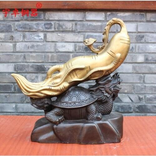 Really old antique turtle brass dragon turtle copper ginseng rich life stove burner Bergamot incense burner