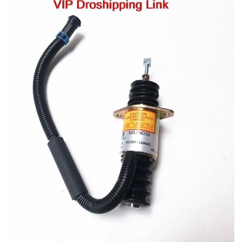 For XCMG loader Weichai oil cut off solenoid valve 612600080681 DT118 flame out solenoid valve flameout switch accessories