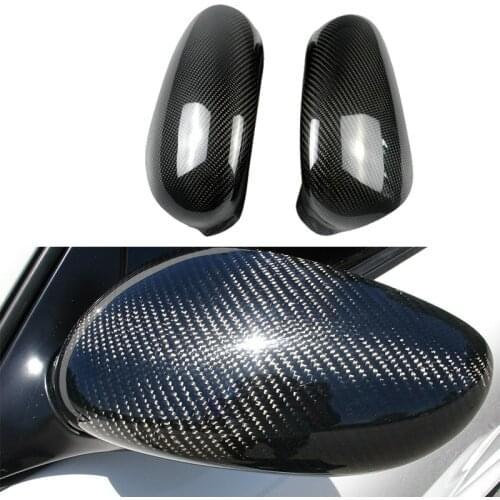 For Porsche Carrera Boxster Cayman 911 996 986 1997~2004 Car Side RearView Rear View Mirror Cover Trim Frame Carbon Fiber