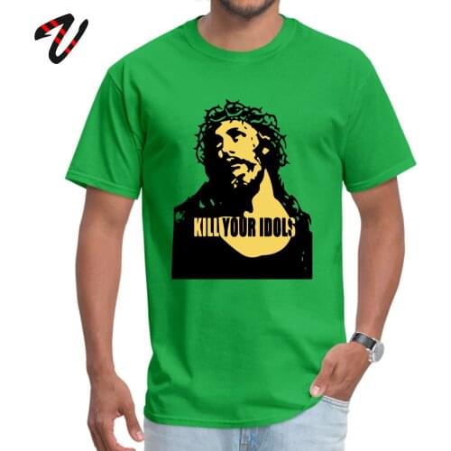Kill Your Idols T-shirt Men Hip Hop T Shirt Pulp Fiction Funny Tshirt Green Tees People Print Rapper Tops 100% Cotton Customized