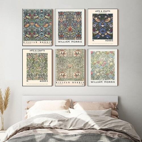 William Morris Canvas Art Victoria Exhibition Posters and Print Canvas Paintings on The Wall Cuadros for Home Decor Picture