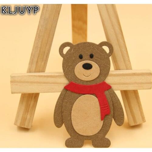 KLJUYP Cute Bear Metal Cutting Dies Stencils for DIY Scrapbooking/photo album Decorative Embossing DIY Paper Card