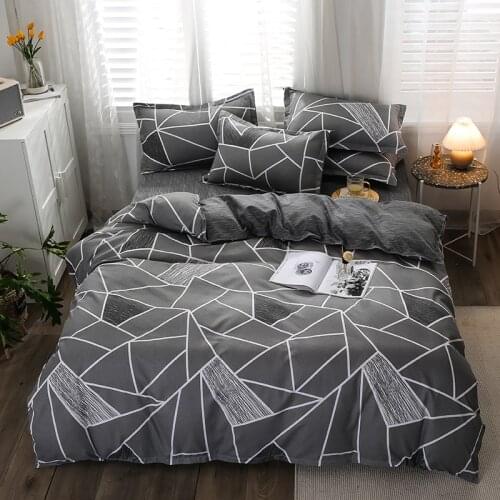 Nordic Style Bedding Set, Duvet Cover Pillowcase 3pcs200x200,220x240 Quilt Cover, Geometric Patterns King Size Bed Sets