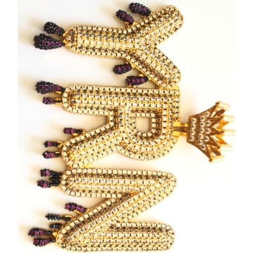 Crown water drop custom letter