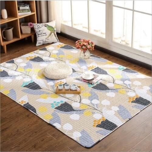 Summer Japanese Style Cotton Carpet Living Room Sofa Bedroom Soft Rug Window Cushion Thin Tatami Mat