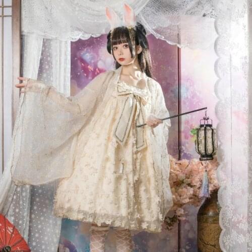 Lolita Fu Ying Chinese Style Han Element Strap JSK Dress renaissance victorian gothic sweet lolita dress lolita cosplay