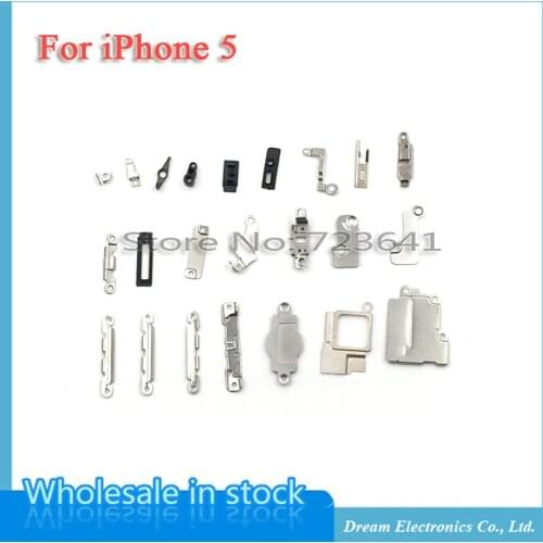 MXHOBIC 10sets/lot Inner Accessories Inside Small Metal Parts for iPhone 5 5G Holder Bracket Shield Plate Set Kit 21Pcs