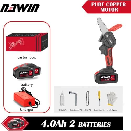 NAWIN Mini Pruning Saw Electric Chainsaws Removable For Fruit Tree Garden Trimming With Lithium Battery One-Handed