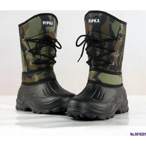 Non-slip Warm Winter Fishing High Shoes Snow Boots Men Outdoor Camping Hunting Hiking Climbing Skiing Waterproof Thermal Boots