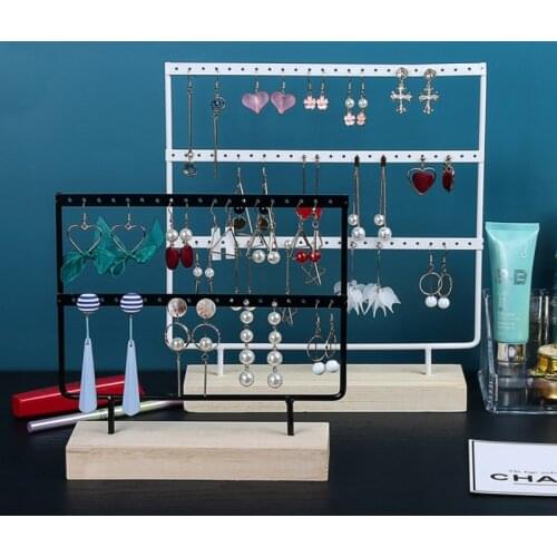 Earring Organizer Jewelry Display Rack Stand - Dangle and Hook Earrings Haning Showcase for Home Decor