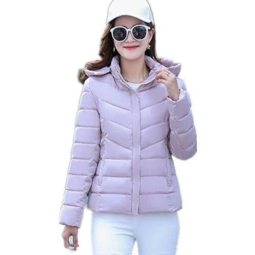 Long Sleeve Autumn Winter Women Parkas 2018New Fashion Down Cotton Jacket Female Hooded Slim Plus Size 4XL Cotton Padded Q765