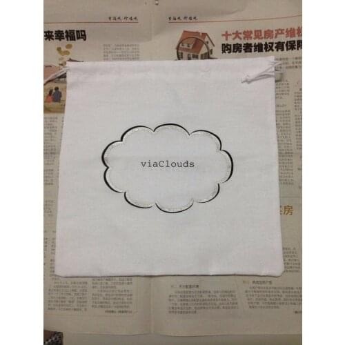 50pcs free shipping cotton jewelry pouch gift pouch laundry bag size 40*50cm with custom logo for jewelry gift packaging