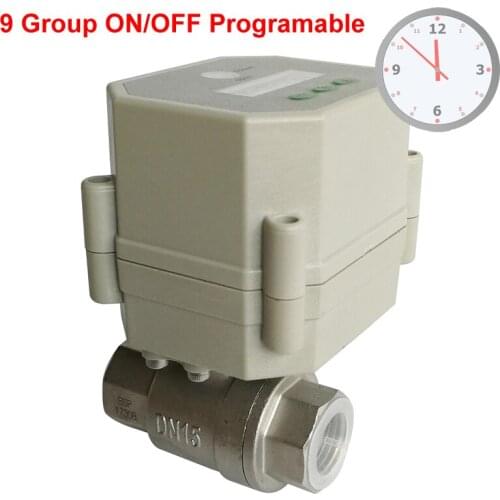 1/2'' Clock Timing control valve,110V-240VAC Timer Controlled Valve with 9 scheduel programing