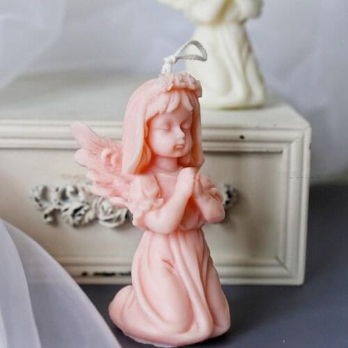 Angel Shape Silicone Mold DIY Aromatherapy Candle Plaster Mold Car Decoration Silicone Mold Candle Wax Molds Candle Making Kit
