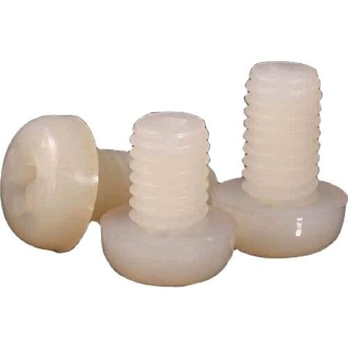 GB818-85PM cross-groove head machine screw nylon screw round head plastic screw M2-M8 30Pcs