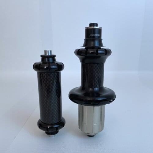 Ultralight Carbon Road Bike Powerway R36 Aluminum Road Black Hub Straight Pull Carbon Hub Road Bike Hubs, Include Skewer