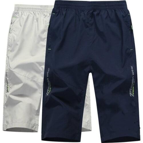 2019 Outdoor Summer Ultra-Light Quick Dry Comfortable Shorts Elastic Waist Sport Running Knee Length Jogging Baggy Shorts 5XL