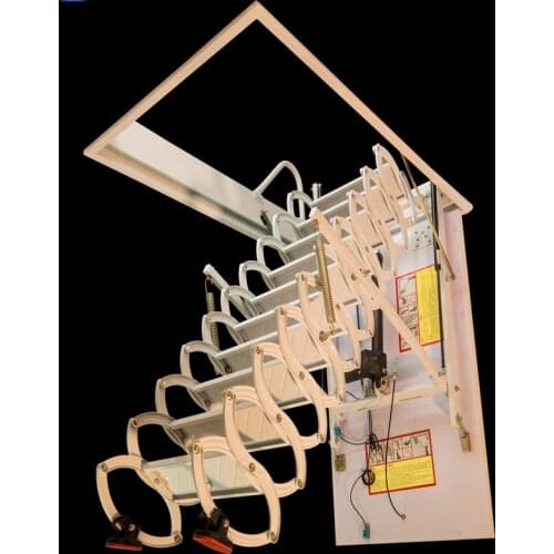 70*90cm attic retractable stairs Titanium -magnesium alloy double stealth indoor lift / folding expansion ladder