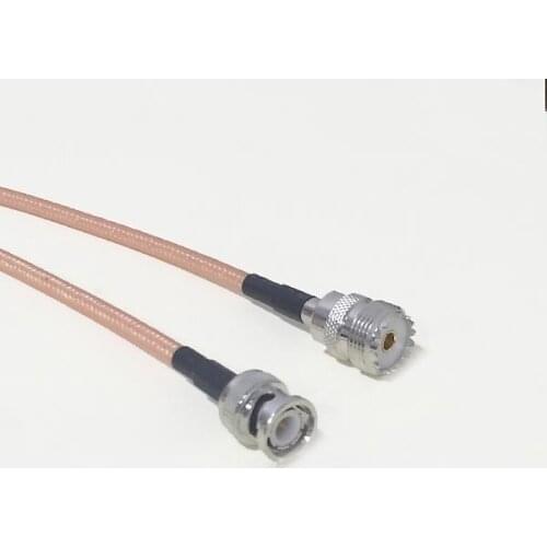 High-quality low-attenuation UHF Female Jack SO239 Switch BNC Male Plug RG142 coax cable 40" 102cm