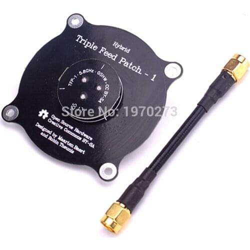 1Pcs 5.8GHz Triple Feed Patch Antenna SMA / RP SMA Directional Circularly Polarized Antenna for FPV Fatshark Goggles RC Drone