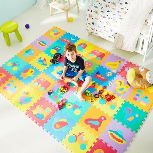 10Pcs/set animal Pattern Foam Puzzle Kids Rug Carpet Split Joint EVA baby Play Mat Indoor Soft activity Puzzle Mats