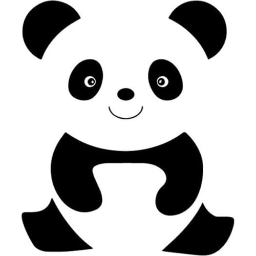 12.3CM*14.8CM Panda Lovely Decorate Pattern Car Stickers Body Of Car Vinyl Decal