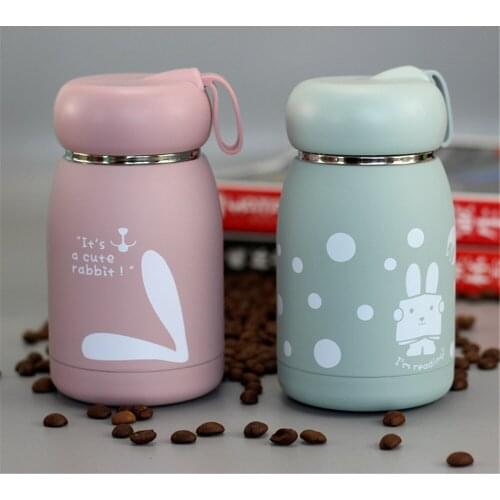 320ml Mini Thermos Water Bottle For Girls Stainless Steel Leakproof Tea Coffee Mug 304 Stainless Steel Vacuum Flask Thermal Cup