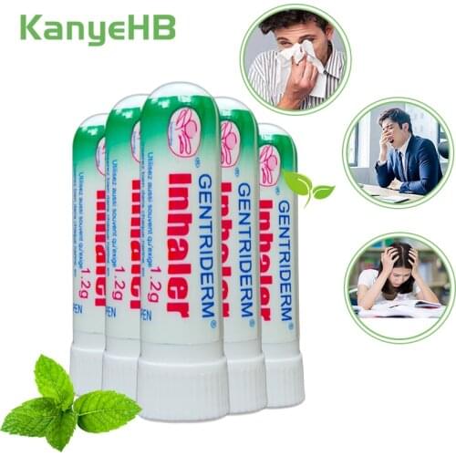 5pcs Nasal Essential Oils Rhinitis Mint Cream Refresh Nose Cold Cool Chinese Natural Herbal Ointment Nasal Inhaler Stick A406