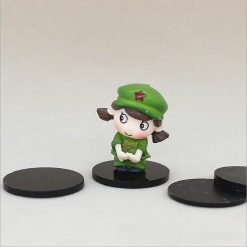 50x Plastic Round Base Figure Display Stand 22mm Miniature RPG Wargames Base
