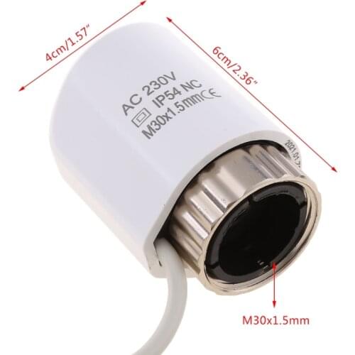 AC 230V NC Electric Thermal Actuator M30*1.5mm for thermostatic Radiator -Valve