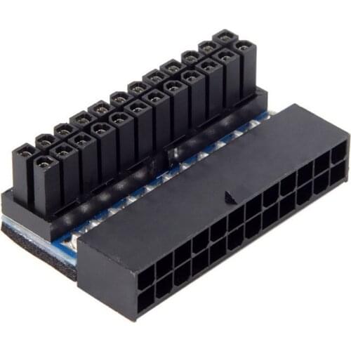 ATX 24Pin 90 degree 24 pin to 24pin Power Plug Adapter Mainboard Motherboard Power Connectors Modular for Power Supply Cables