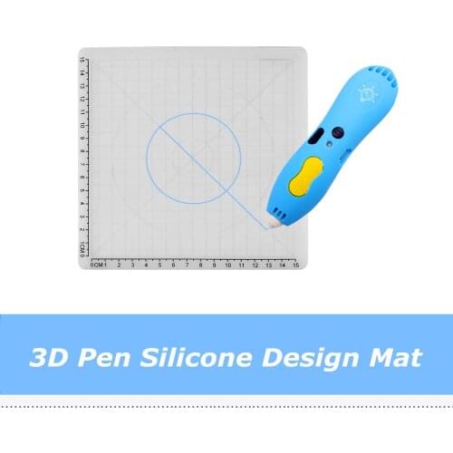 White 3D Pen Accessories Basic Graphic Design Silicone Mat For High-Temp Low-Temp 3D Pen