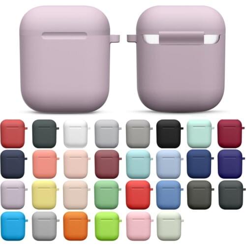 Silicone Cases With Hook Cover For Apple Airpods 1/2 Protective Shockproof Wireless Earphone Cover For airpods 2 1 case Box Bags