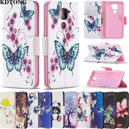 Painted Phone Case for Xiaomi Redmi Note 10 9 Pro 8T 9A 9C K30 Funda Luxury Flip Leather Wallet Full Protect Cover Shell Capa