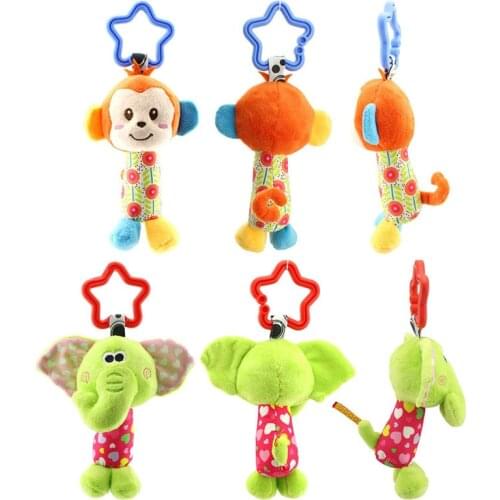 Infant Baby Rattle Hanging Cloth bed crib Soft early Educational Toy Baby Toys Rattle Tinkle Hand Bell Plush Stroller