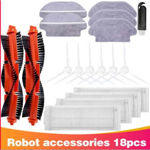 Hepa Filter Main Brush Side Brush Mop Cloth for xiaomi Mijia LDS STYTJ02YM Conga 3490 Viomi V2 PRO filter Robot Vacuum Cleaner