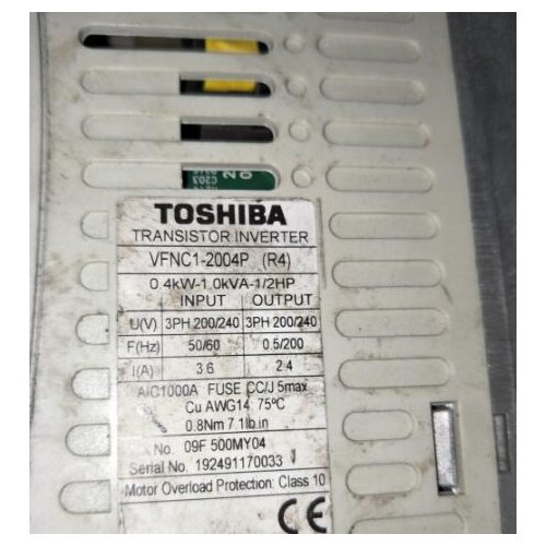 Inverter VFNC1-2004P(R4) 0.4KW 220V , Used one , 90% appearance new , 3 months warranty , fastly shipping